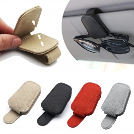Magnetic Leather Sunglasses Holder For Car Logo Branded
