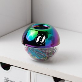 Paper Clip Magnetic Dispenser W/ 100 Colorful Paper Clips Custom Printed