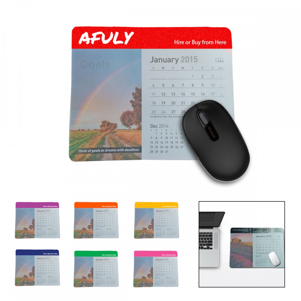 Full Color Calendar Mouse Pad with Logo