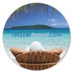 Circle Removable Adhesive Mouse Pad / Counter Mat Logo Branded