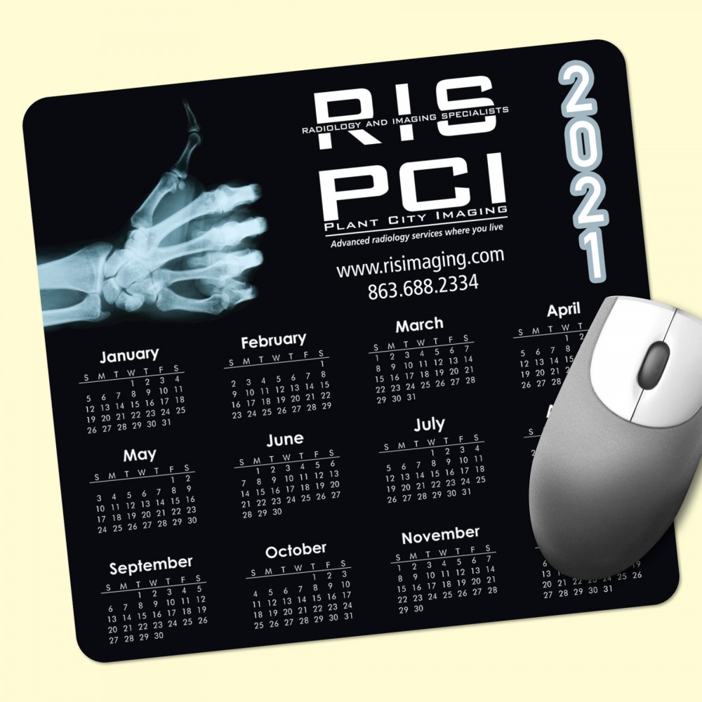 Promotional Barely There 7.5"x8"x.02" Ultra-Thin Calendar Mouse Pad