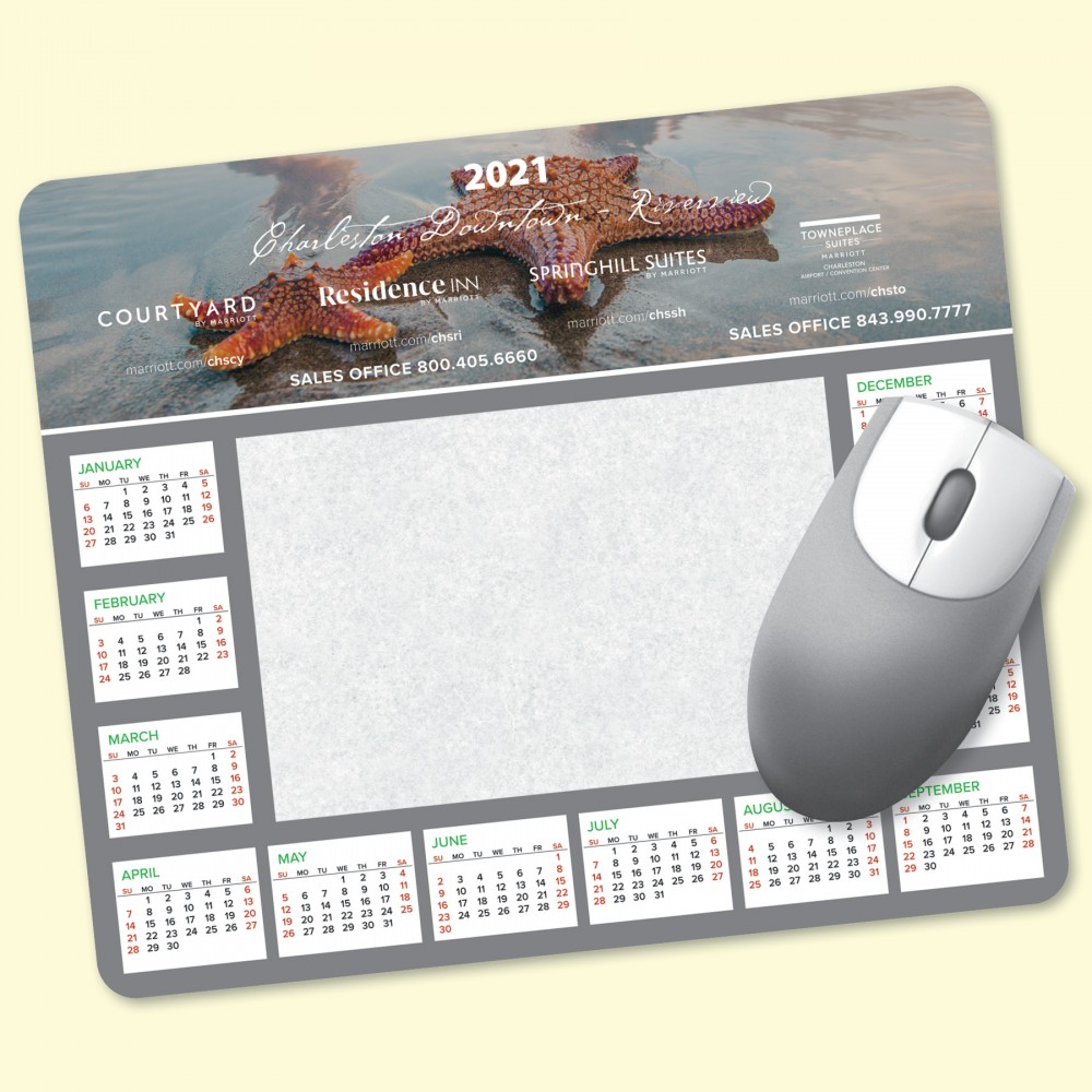 Promotional Frame-It Flex Heavy Duty 8"x9.5"x1/8" Calendar Mouse Pad