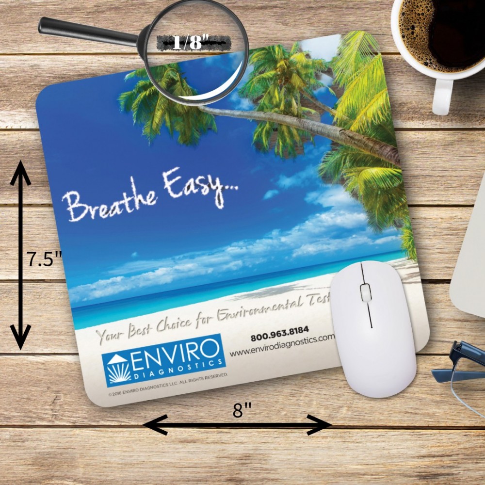 Custom Imprinted Mouse Carpet Heavy-Duty Fabric Mouse Pad (7.5"x8"x1/8") STANDARD