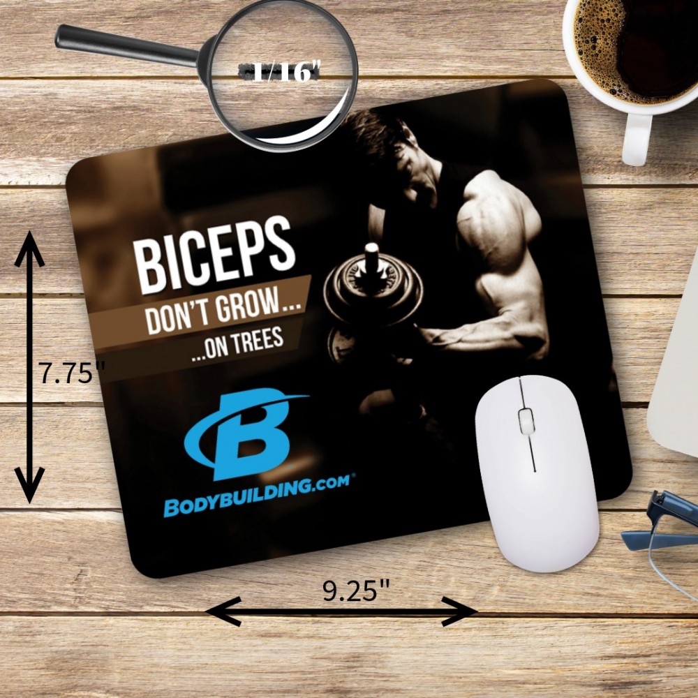 Mouse Carpet Heavy-Duty Fabric Mouse Pad (7.75"x9.25"x1/16") THIN Custom Printed