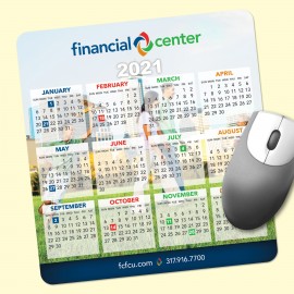 Vynex Heavy Duty 7.5"x8"x3/16" Calendar Mouse Pad with Logo