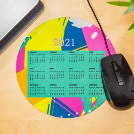 Personalized Fluorescent Neon Calendar Circle Mouse Pads