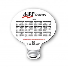 Custom Printed Lightbulb Shape Hard Top Custom Printed Calendar Mouse Pad 1/16" Rubber Base