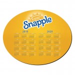 Personalized Mouse Pad - 8"X8" Oval Shape Hard Top Custom Calendar Mouse Pad 1/8" Rubber Base