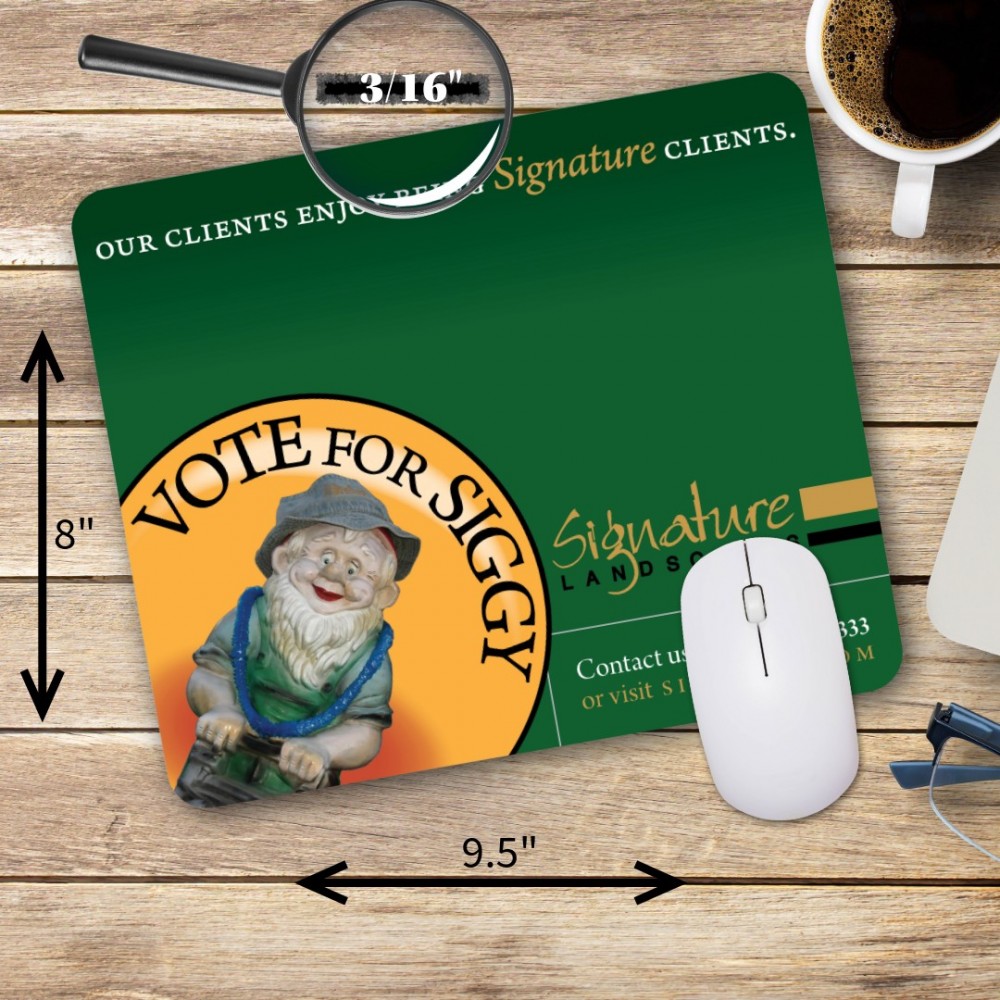 Mouse Carpet Heavy-Duty Fabric Mouse Pad (8"x9.5"x3/16") PREMIUM Logo Branded