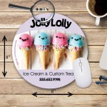 Logo Branded Mouse Carpet Heavy-Duty Round Fabric Mouse Pad (8"x1/16") THIN