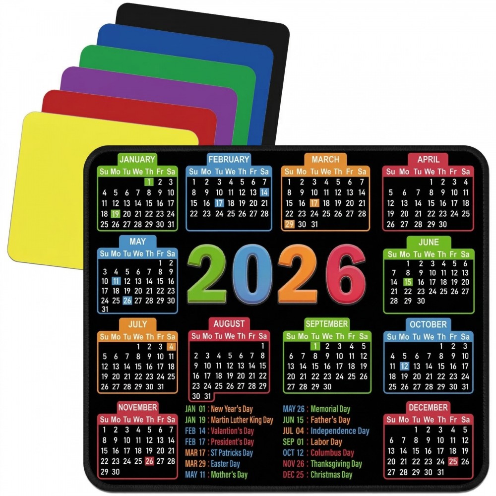 Custom Rubber Calendar Computer Mouse Pad Custom Printed