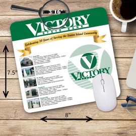 Logo Branded Mouse Carpet Heavy-Duty Fabric Mouse Pad (7.5"x8"x3/16") PREMIUM