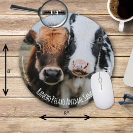 Promotional Mouse Carpet Heavy-Duty Round Fabric Mouse Pad (8"x1/4") DELUXE