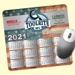 Peel&Place 7.5"x8"x.015" Ultra-Thin Calendar Mouse Pad with Logo
