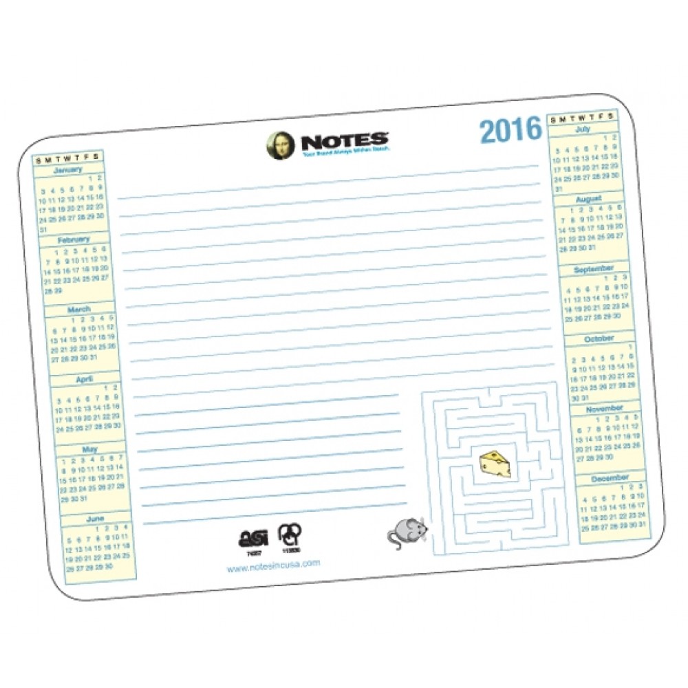 Custom Imprinted Non-Adhesive Mouse Notes (8"x6") Custom Imprinted Non-Adhesive Mouse Notes (8"x6")