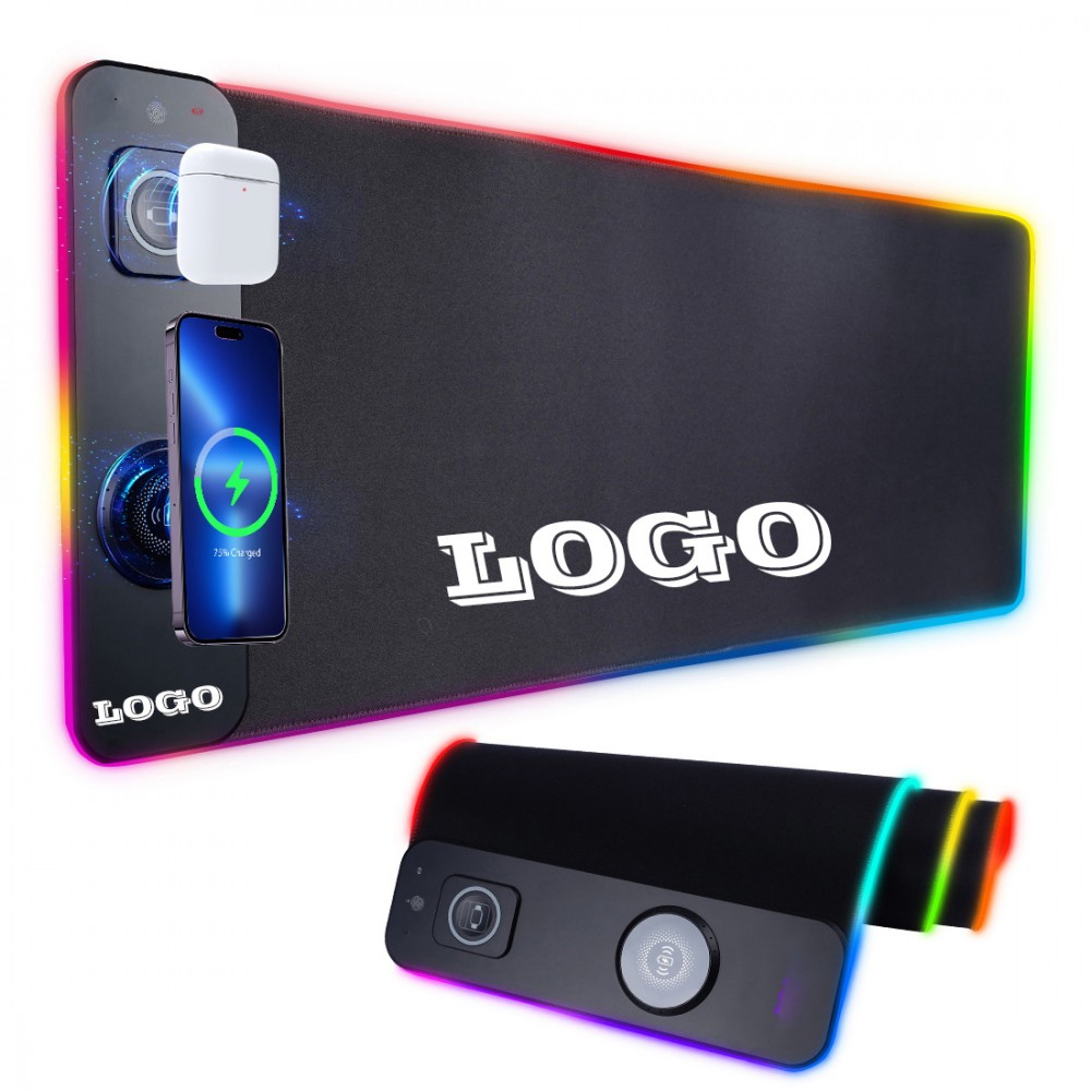 Magnetic Luminescent Wireless Charging Mouse Pad with Logo