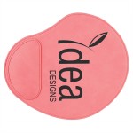Pink/Black Leatherette Mouse Pad with Logo