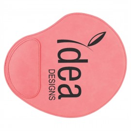 Pink/Black Leatherette Mouse Pad with Logo