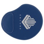 Personalized Blue/Silver Leatherette Mouse Pad