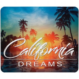Logo Branded 7.5" x 9" White Textured Unisub Sublimatable Mouse Pad