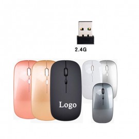 2.4GHz Wireless Charging Noiseless Optical Mouse with Logo  2.4GHz Wireless Charging Noiseless Optical Mouse with Logo