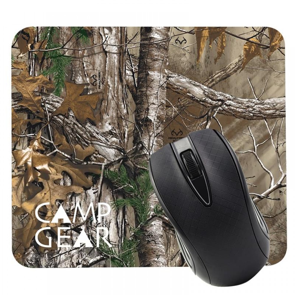 Realtree&reg; Dye Sublimated Computer Mouse Pad with Logo