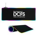 Custom Large RGB Gaming Mouse Pad -15 Light Modes Touch Control Extended Soft Computer Keyboard Mat