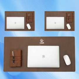 Sleek Leather Mouse Pad for Desktops with Logo  Sleek Leather Mouse Pad for Desktops with Logo