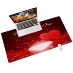 Logo Branded Romantic Desk Mat w/Red Heart,31.5''Lx15.7''W