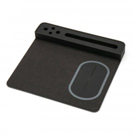 Customized Wireless Charging Mouse Pad w/Pen Holder