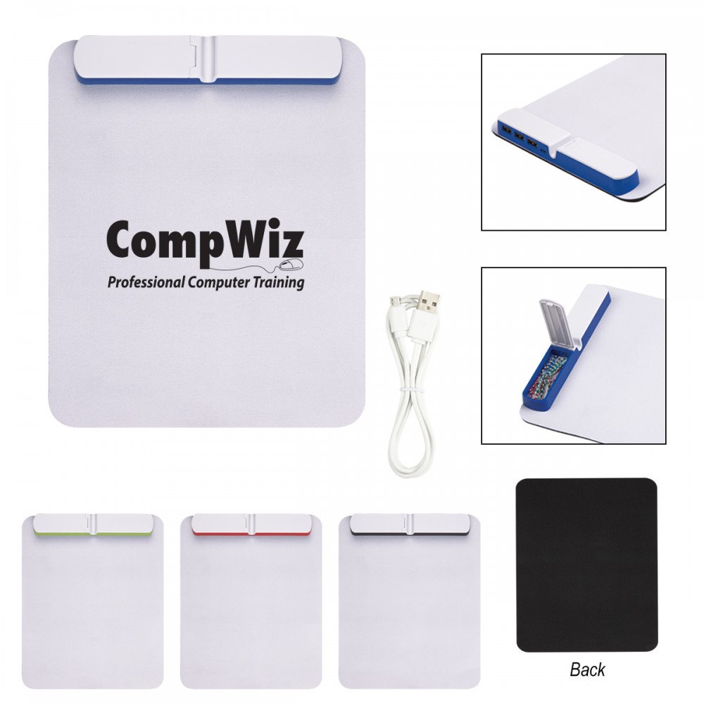 Logo Branded 3-Port USB Hub Mouse Pad Logo Branded 3-Port USB Hub Mouse Pad