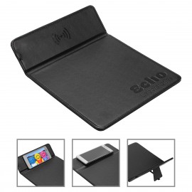 Accord Wireless Charger Mouse Pad with Kickstand with Logo