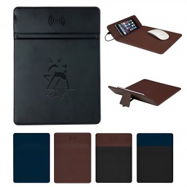 Custom Wireless Charging Mouse Pad With Phone Stand