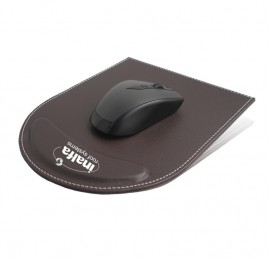 Logo Branded PU Leather Mouse Pad
