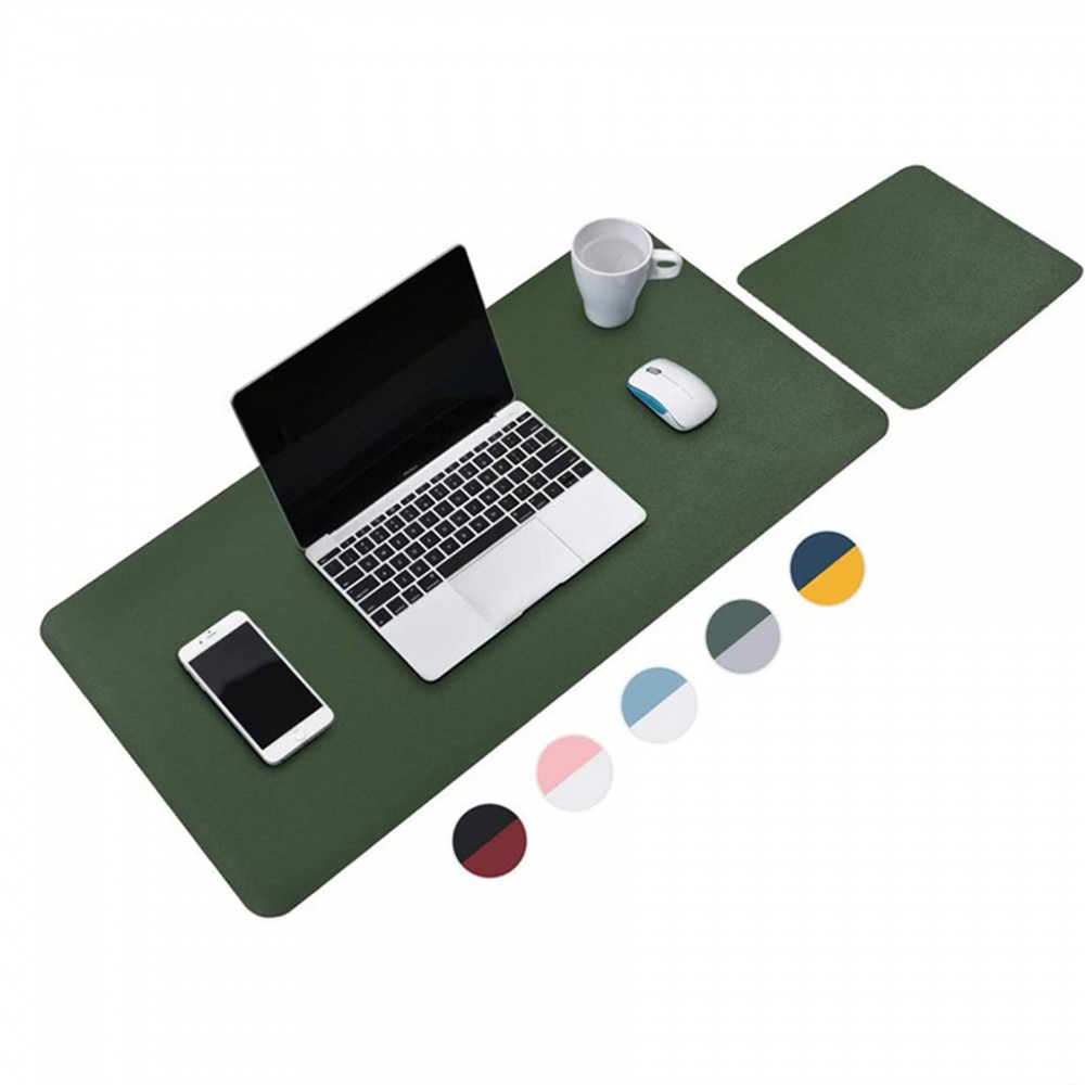 Logo Branded Double-Sided Leather Desk Mouse Pad