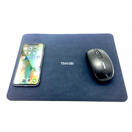 PU Wireless Charger Mouse Pad with Logo  PU Wireless Charger Mouse Pad with Logo