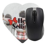 Promotional Heart Shaped Computer Mouse Pad - Dye Sublimated