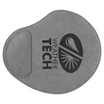 Gray/Black Leatherette Mouse Pad with Logo