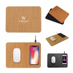 Custom Imprinted Wood Grain Wireless Charging Mouse Pad