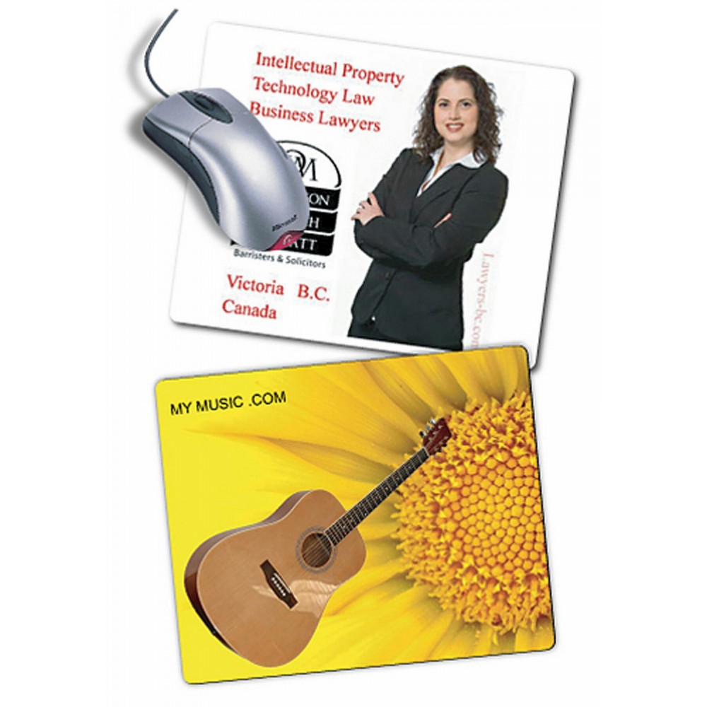 Logo Branded Small Rectangular Mouse Pad (8.25"x6.75"x1/4" Thickness)