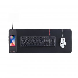10 W Glowing Wireless Charger Mouse Pad with Logo  10 W Glowing Wireless Charger Mouse Pad with Logo