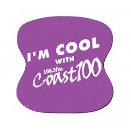 Customized 8"X8" Hourglass Shape Hard Top Custom Mouse Pad with 1/8" Foam Base