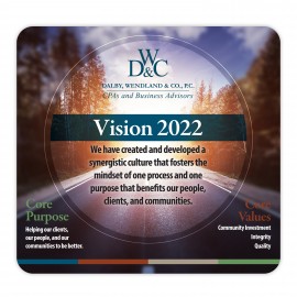 Customized DuraTrac Matte Plus Hard Surface Mouse Pad w/Med-Duty Rubber Backing (7.5"x8"x1/8")