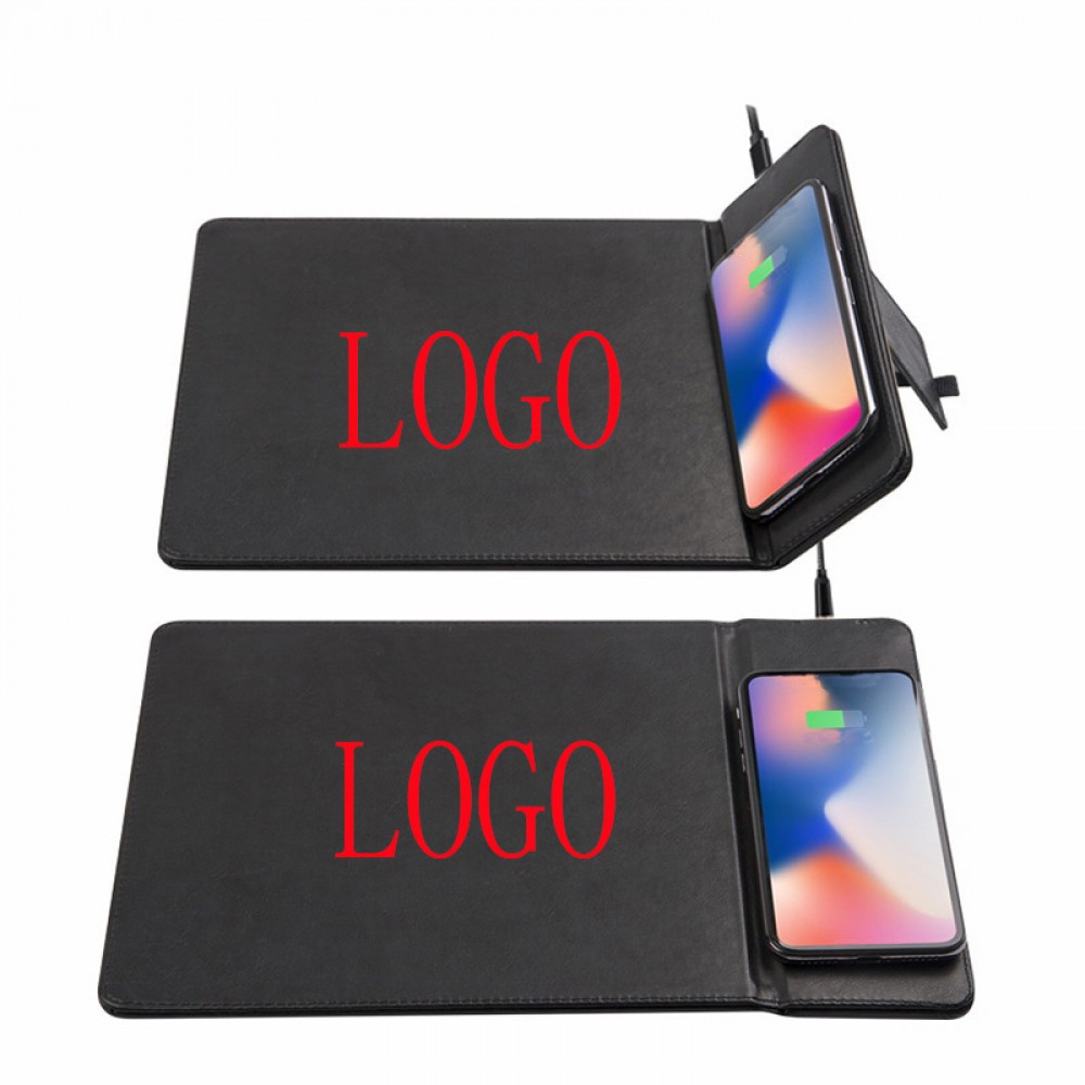 Folding wireless charging mouse pad Custom Imprinted