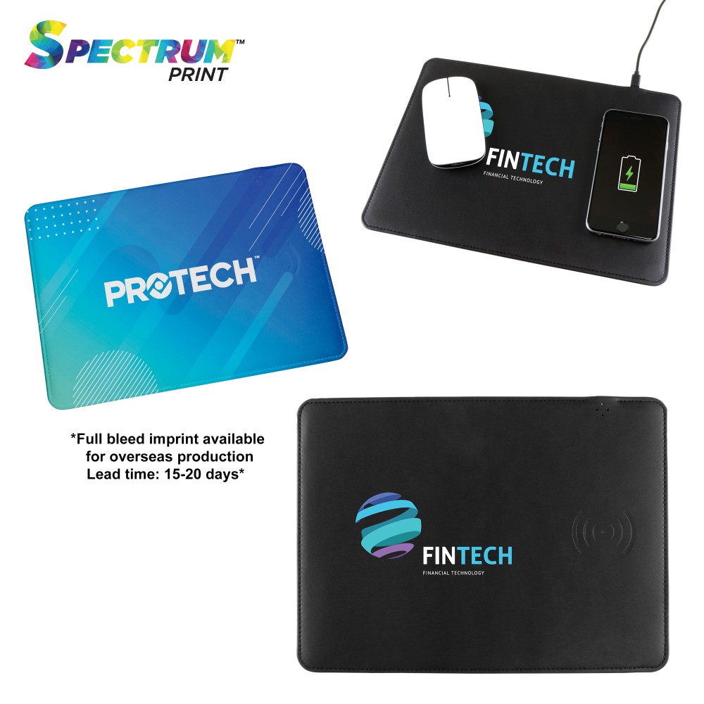 Custom Printed Cyberspace Wireless Charging Mouse Pad Custom Printed Cyberspace Wireless Charging Mouse Pad