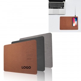 2-in-1 Wireless Charging Mouse Pad with Logo  2-in-1 Wireless Charging Mouse Pad with Logo