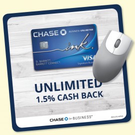 Logo Branded Vynex Heavy Duty 8" Square x3/16" Hard Surface Mouse Pad