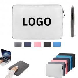 Water Resistant Oxford Laptop Sleeve w/Built In Mouse Pad & Zipper Closure (15 2/5"x11"x1 1/5") with Logo