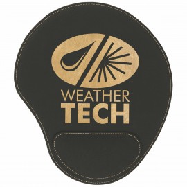 Customized Black/Gold Leatherette Mouse Pad  Customized Black/Gold Leatherette Mouse Pad