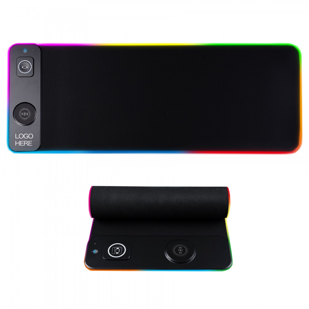 Personalized 10W 3 in 1 Wireless Charging RGB Gaming Mouse Pad Personalized 10W 3 in 1 Wireless Charging RGB Gaming Mouse Pad